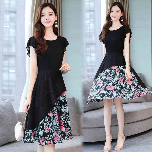 vintage print chiffon black dress spring summer 4xl plus size floral runway midi elegant women bodycon party vestidos 210528, Black;gray
vintage print chiffon black dress spring summer 4xl plus size floral runway midi elegant women bodycon party vestidos 210528, Black;gray