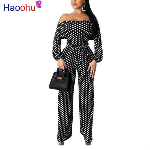 women's jumpsuits & rompers haoohu winter women wide leg full sleeve slash neck dot print fashion night club party one piece outfits, Black;white
women's jumpsuits & rompers haoohu winter women wide leg full sleeve slash neck dot print fashion night club party one piece outfits, Black;white