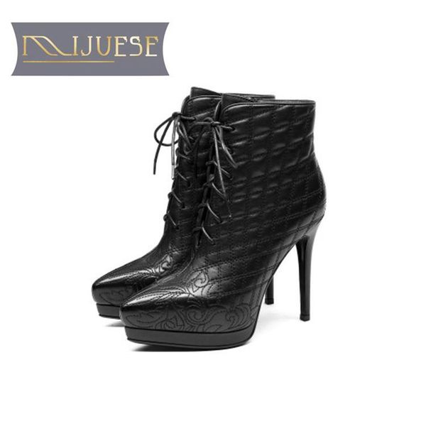 boots mljuese 2021 women ankle cow leather rome style lace up totem platform stiletto thin heel high, Black
boots mljuese 2021 women ankle cow leather rome style lace up totem platform stiletto thin heel high, Black