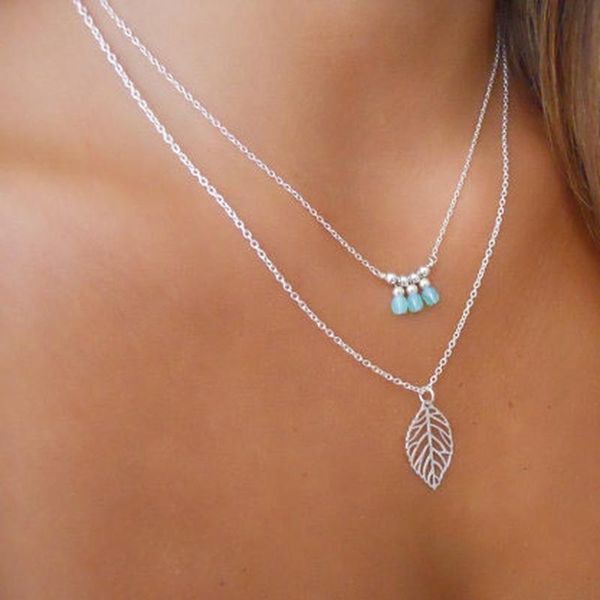 pendant necklaces blue beads necklace chain women multilayer jewelry silver color feather bohemia leaves trendy collares
pendant necklaces blue beads necklace chain women multilayer jewelry silver color feather bohemia leaves trendy collares