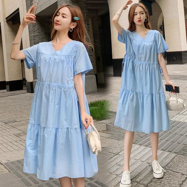 maternity dresses 277# clothes summer cotton short sleeves v neck a line dress loose stylish pregnant women pregnancy, White
maternity dresses 277# clothes summer cotton short sleeves v neck a line dress loose stylish pregnant women pregnancy, White