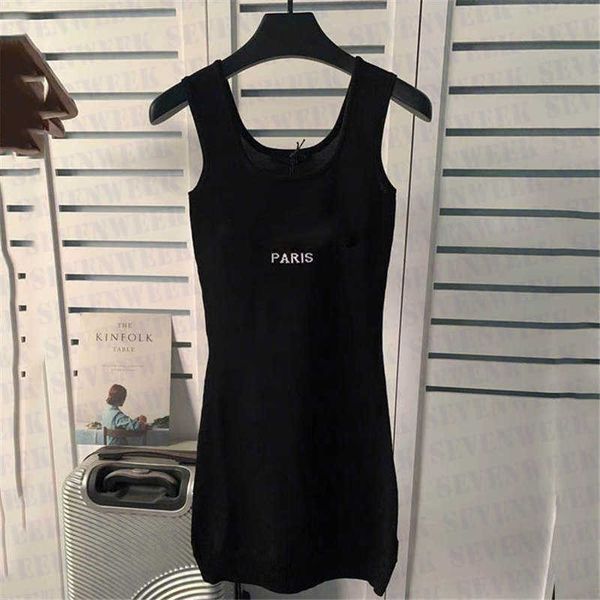 women casual dresses knits sleeveless classic letter print womens slim dress summer, Black;gray
women casual dresses knits sleeveless classic letter print womens slim dress summer, Black;gray
