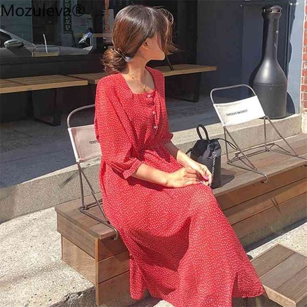 mozuleva 2021 vintage square collar dot print women a-line short sleeve summer chiffon female dress red vestidos femme, Black;gray
mozuleva 2021 vintage square collar dot print women a-line short sleeve summer chiffon female dress red vestidos femme, Black;gray