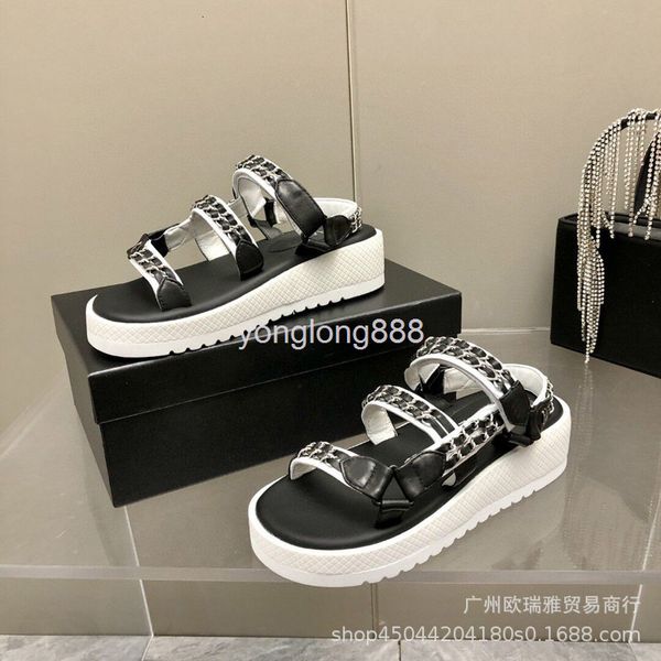 sandals summer round head chain thick soled casual roman sandals harajuku fashion shoes, Black
sandals summer round head chain thick soled casual roman sandals harajuku fashion shoes, Black