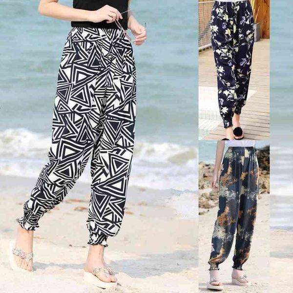 womens printed fashion pants trousers bohemian beach bloomers loose seaside casual pants, Black;white
womens printed fashion pants trousers bohemian beach bloomers loose seaside casual pants, Black;white