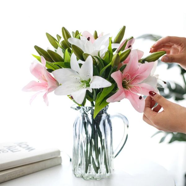 decorative flowers & wreaths lily artificial 1pcs diy fake bridal for home wedding bouquet party decoration valentines day gift
decorative flowers & wreaths lily artificial 1pcs diy fake bridal for home wedding bouquet party decoration valentines day gift