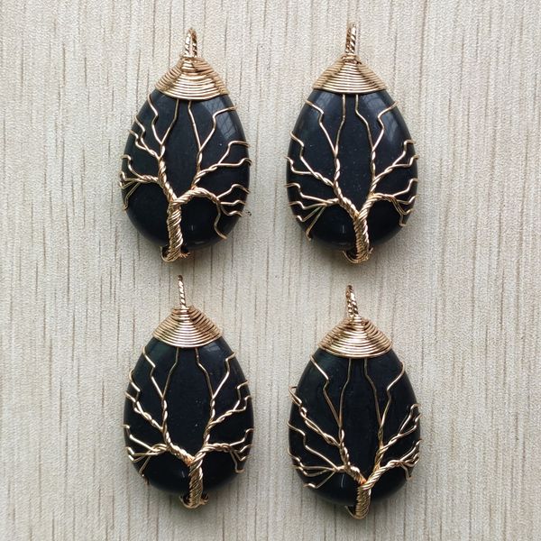 gold color wire wrap handmade tree of life charms drop shape natural obsidian stone pendants diy necklace jewelry making, Bronze;silver
gold color wire wrap handmade tree of life charms drop shape natural obsidian stone pendants diy necklace jewelry making, Bronze;silver