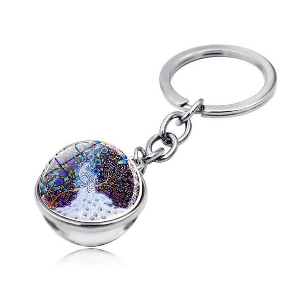 keychains 14 color crystal peacock personality declaration keychain art po double-sided glass pendant diy gift trinket, Silver
keychains 14 color crystal peacock personality declaration keychain art po double-sided glass pendant diy gift trinket, Silver