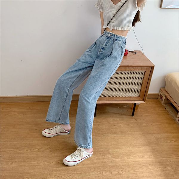 men's jeans women's brem pants of vintage wide leg lace plied clothes casual women loose 2xl bf high waist korean style, Blue
men's jeans women's brem pants of vintage wide leg lace plied clothes casual women loose 2xl bf high waist korean style, Blue