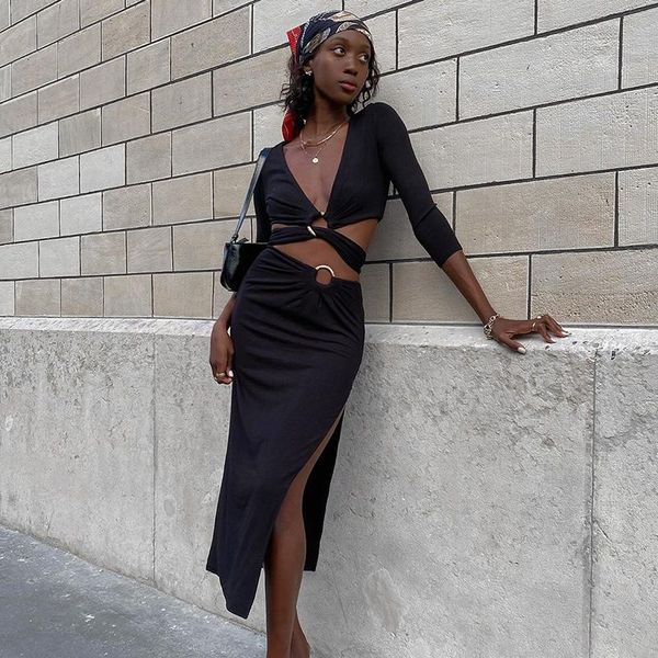 women's tracksuits 2 layers party two piece set women autumn long sleeve ring hollow out club outfits black crop skirts 2021, Gray
women's tracksuits 2 layers party two piece set women autumn long sleeve ring hollow out club outfits black crop skirts 2021, Gray