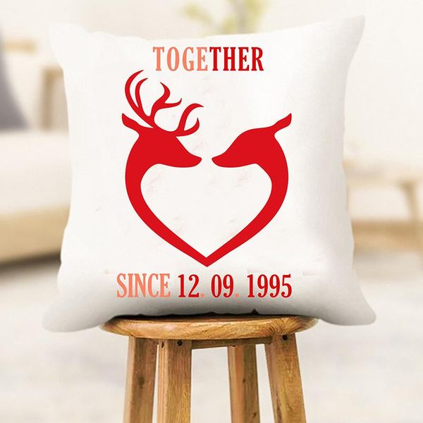 cushion/decorative pillow personalized anniversary deer with year date love custom case only one side printing hidden zipper 18x18 inch
cushion/decorative pillow personalized anniversary deer with year date love custom case only one side printing hidden zipper 18x18 inch