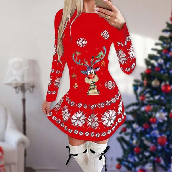 casual dresses christmas elk print for women 2021 fashion long sleeve dress vestido de mujer xmas party robe femme, Black;gray
casual dresses christmas elk print for women 2021 fashion long sleeve dress vestido de mujer xmas party robe femme, Black;gray