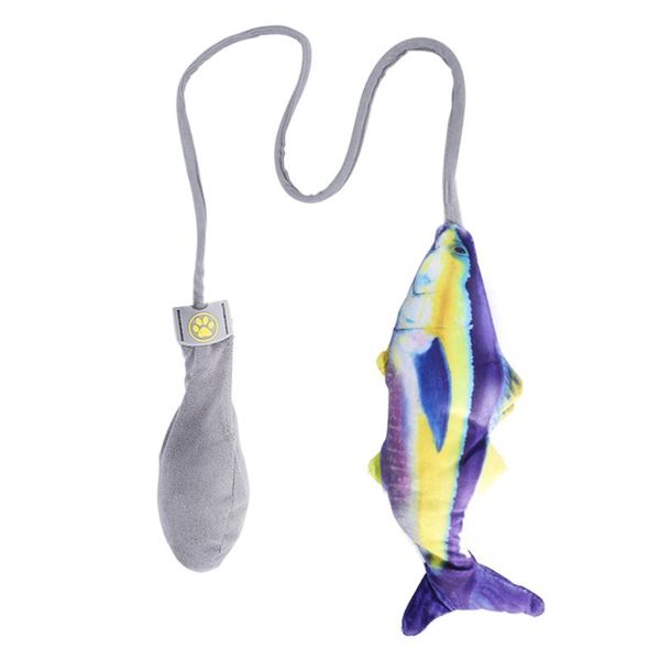 cat toys 1pc imitation fish with airbag interactive pet plush for kitten
