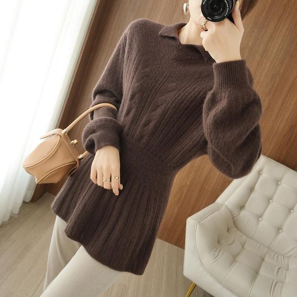 women's sweaters autumnwinter 100%pure cashmere sweater women plus size waist knit pullover 2021 lapel wild long-sleeve base shirt fema, White;black
women's sweaters autumnwinter 100%pure cashmere sweater women plus size waist knit pullover 2021 lapel wild long-sleeve base shirt fema, White;black
