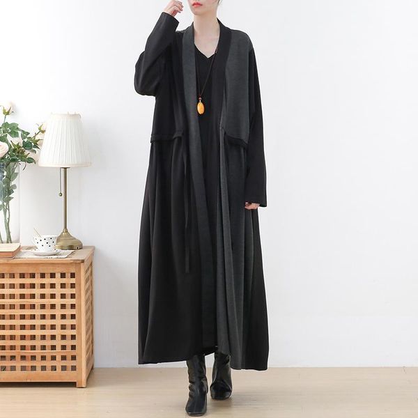 women's trench coats women autumn winter large size loose fashion casual coat long 2021 female cardigan drawstring concise, Tan;black
women's trench coats women autumn winter large size loose fashion casual coat long 2021 female cardigan drawstring concise, Tan;black