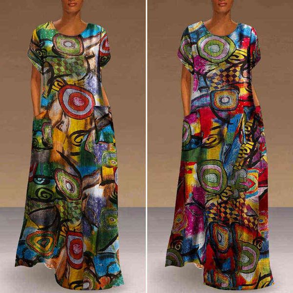 casual dresses spring and summer fashion short sleeve big swing long skirt round neck digital printing dresses, Black;gray
casual dresses spring and summer fashion short sleeve big swing long skirt round neck digital printing dresses, Black;gray