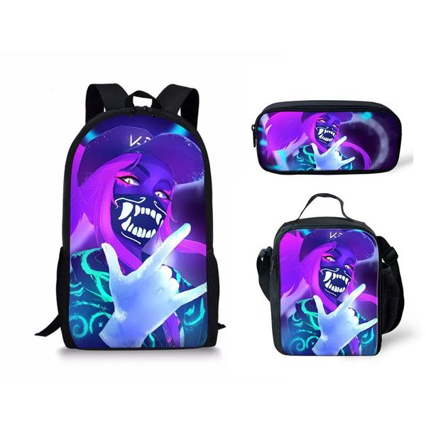 backpack 2021 3pcs/set game song kda the baddest shoulder bags 3d print fashion school bag mochilas student
backpack 2021 3pcs/set game song kda the baddest shoulder bags 3d print fashion school bag mochilas student