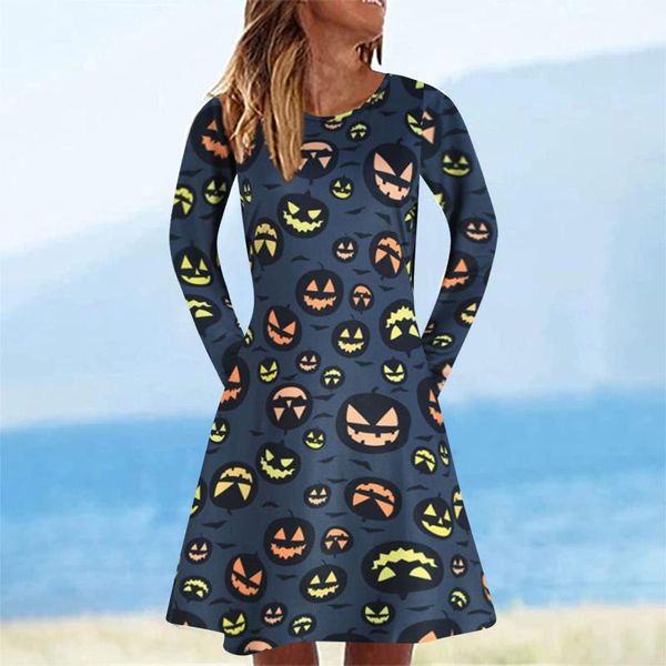 casual dresses vintage women autumn mini dress halloween printed o-neck long sleeve ladies party a-line vestidos #t2g, Black;gray
casual dresses vintage women autumn mini dress halloween printed o-neck long sleeve ladies party a-line vestidos #t2g, Black;gray