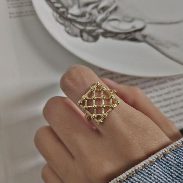 cluster rings geometric fashion gold 925 sterling silver hollow square weaving for women personality engagement ring fine jewelry gift, Golden;silver
cluster rings geometric fashion gold 925 sterling silver hollow square weaving for women personality engagement ring fine jewelry gift, Golden;silver