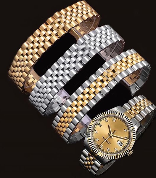 watch bands accessories band for date-just 5 beads strap solid steel arc mouth safety buckle bracelet 13mm 17mm 20mm, Black;brown
watch bands accessories band for date-just 5 beads strap solid steel arc mouth safety buckle bracelet 13mm 17mm 20mm, Black;brown