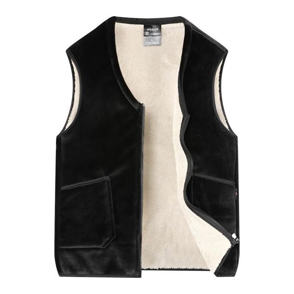 men's vests autumn winter thermal casual loose coats mens thicken warm jacket sleeveless vest male men waistcoat with pocket, Black;white
men's vests autumn winter thermal casual loose coats mens thicken warm jacket sleeveless vest male men waistcoat with pocket, Black;white