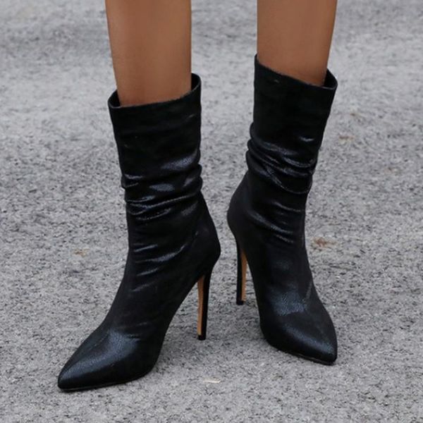 boots fanyuan women size 34-48 mid calf thin high heels pointed toe winter shoes office work footwear, Black
boots fanyuan women size 34-48 mid calf thin high heels pointed toe winter shoes office work footwear, Black