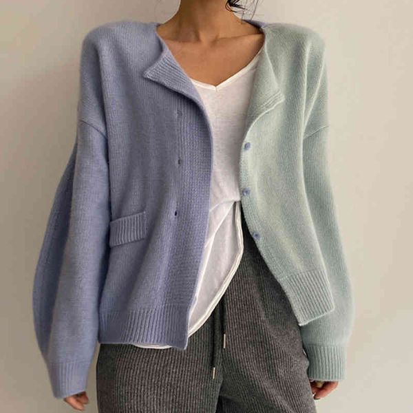 jacket women stitching color long sleeve sweater coat loose knitwear casual knitted outerwear ladies cardigans bgto 92v7, Black;brown
jacket women stitching color long sleeve sweater coat loose knitwear casual knitted outerwear ladies cardigans bgto 92v7, Black;brown