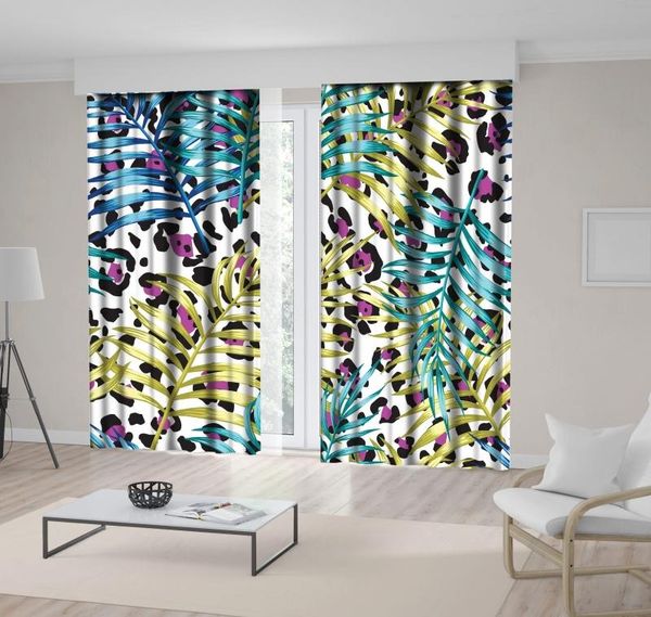 curtain & drapes exotic tropic palm leaves on jaguar pattern colorful artistic nature theme illustration yellow blue black purple
curtain & drapes exotic tropic palm leaves on jaguar pattern colorful artistic nature theme illustration yellow blue black purple