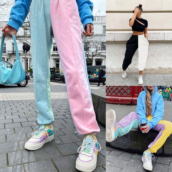 women's pants & capris women contrast color patchwork jogger high waist loose harem sweatpants x7ya, Black;white
women's pants & capris women contrast color patchwork jogger high waist loose harem sweatpants x7ya, Black;white