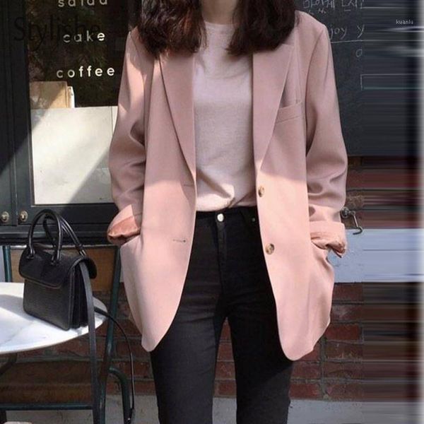 women's suits & blazers stylishe spring summer white blazer single buttons casual loose ladies oversized suit jacket long sleeve, White;black
women's suits & blazers stylishe spring summer white blazer single buttons casual loose ladies oversized suit jacket long sleeve, White;black
