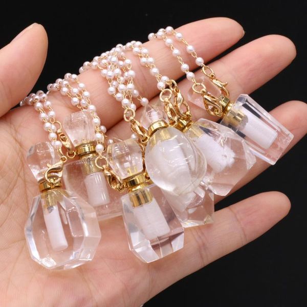 pendant necklaces selling natural semi-precious stone white crystal perfume bottle making diy fashion charm lady necklace jewelry gift, Silver
pendant necklaces selling natural semi-precious stone white crystal perfume bottle making diy fashion charm lady necklace jewelry gift, Silver