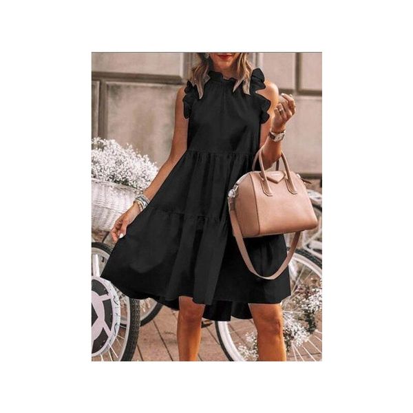 casual dresses women ladies summer loose fitting solid color female flouncing round neck sleeveless big swing, Black;gray
casual dresses women ladies summer loose fitting solid color female flouncing round neck sleeveless big swing, Black;gray
