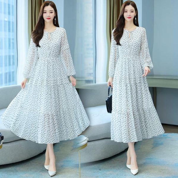 casual dresses women dress autumn 2021 office lady long sleeve polka dot floral print chiffon o-neck high waist, Black;gray
casual dresses women dress autumn 2021 office lady long sleeve polka dot floral print chiffon o-neck high waist, Black;gray