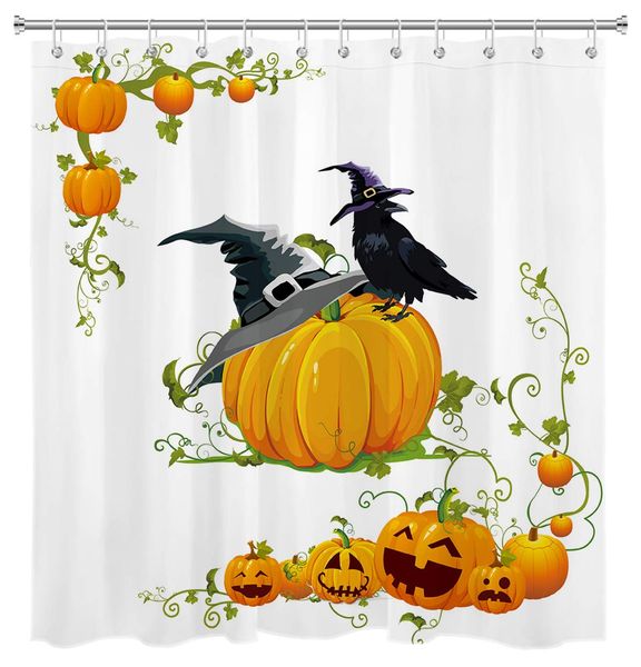 halloween pumpkin shower curtain decor, fall harvest scene black crow magic witch's hat on orange pumpkin thanksgiving shower
halloween pumpkin shower curtain decor, fall harvest scene black crow magic witch's hat on orange pumpkin thanksgiving shower