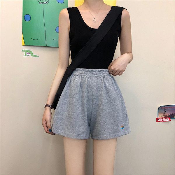 women's shorts shyloli casual women sports pure color loose comfortable elastic waist high leisure fashion 2021, White;black
women's shorts shyloli casual women sports pure color loose comfortable elastic waist high leisure fashion 2021, White;black