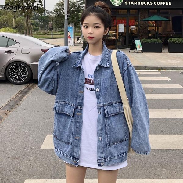 women's jackets women basic denim solid simple pockets loose slim all-match daily casual students korean trendy vintage office, Black;brown
women's jackets women basic denim solid simple pockets loose slim all-match daily casual students korean trendy vintage office, Black;brown