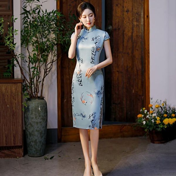 women gray summer short sleeve cheongsam elegant mandarin collar slim qipao exquisite ink painting print chinese dress -4xl ethnic clothing, Red
women gray summer short sleeve cheongsam elegant mandarin collar slim qipao exquisite ink painting print chinese dress -4xl ethnic clothing, Red