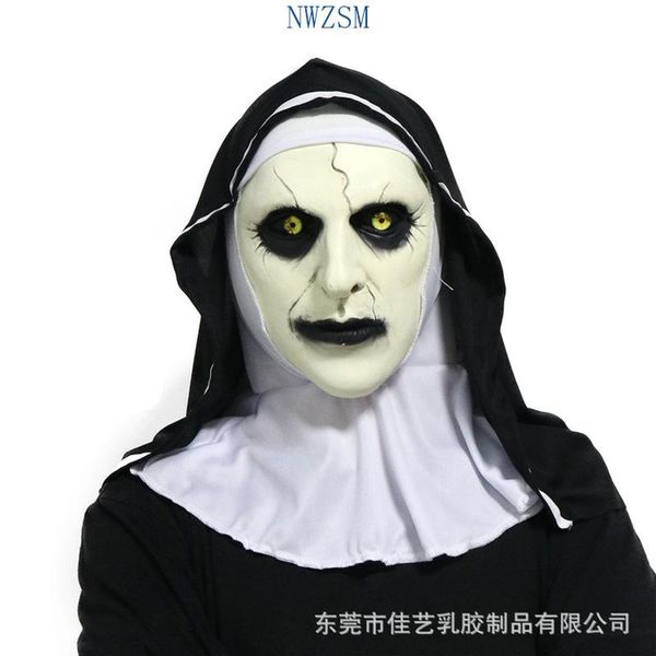 party masks the nun cosplay valak scary horror latex mask head scarf full face helmet halloween costume props
party masks the nun cosplay valak scary horror latex mask head scarf full face helmet halloween costume props