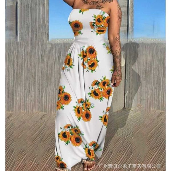 women's strapless printed casual sleeveless club wear summer dress long skirt high waist flower printed tube dress y1006, Black;gray
women's strapless printed casual sleeveless club wear summer dress long skirt high waist flower printed tube dress y1006, Black;gray