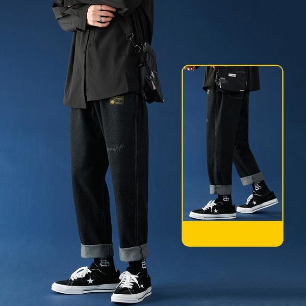 men's jeans valvoelite summer straight tube loose nine point harlen casual pants traf homme mens muslim men, Blue
men's jeans valvoelite summer straight tube loose nine point harlen casual pants traf homme mens muslim men, Blue