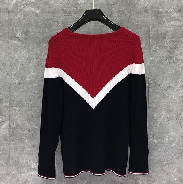 tees fashion tb thom brand sweaters men loose spliced o-neck pullovers clothing patchwork wool retro winter casual coat, White
tees fashion tb thom brand sweaters men loose spliced o-neck pullovers clothing patchwork wool retro winter casual coat, White