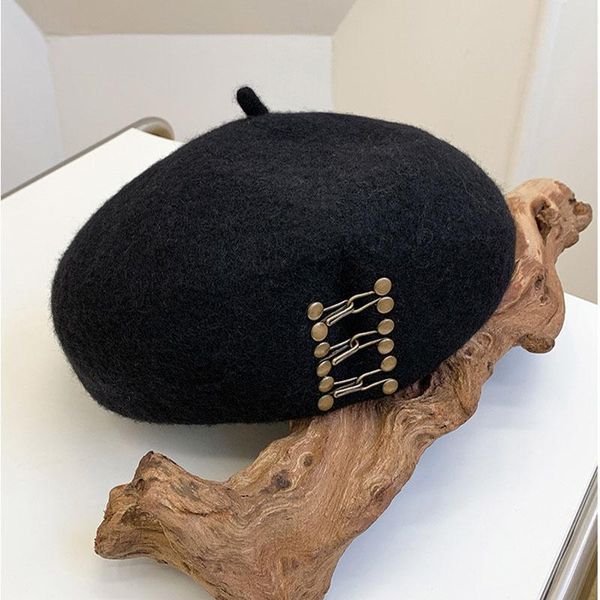 berets fashion wool beret women's metal buckle retro hat british painter japanese woolen warm go shopping with, Blue;gray
berets fashion wool beret women's metal buckle retro hat british painter japanese woolen warm go shopping with, Blue;gray