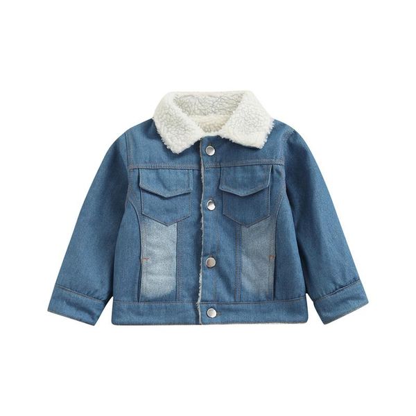 jackets toddler kids boys girls denim jean fall winter jacket long sleeves button coat outwear 6months-5years, Blue;gray
jackets toddler kids boys girls denim jean fall winter jacket long sleeves button coat outwear 6months-5years, Blue;gray