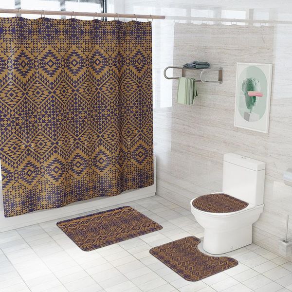 bath mats abstract printing bathroom shower curtain mat cover non-slip carpet with four-piece accessories
bath mats abstract printing bathroom shower curtain mat cover non-slip carpet with four-piece accessories