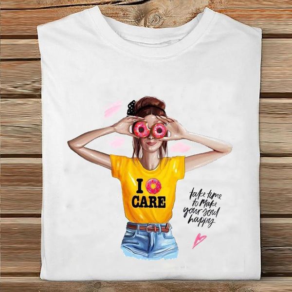 women's t-shirt fixsys summer fashion ladies short sleeve tshirts 90s girls casual tee i care letters printed women, White
women's t-shirt fixsys summer fashion ladies short sleeve tshirts 90s girls casual tee i care letters printed women, White