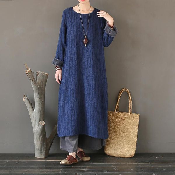 casual dresses johnature 2021 autumn women vintage dress fleece warm robe o-neck jacquard long sleeve loose original winter, Black;gray
casual dresses johnature 2021 autumn women vintage dress fleece warm robe o-neck jacquard long sleeve loose original winter, Black;gray