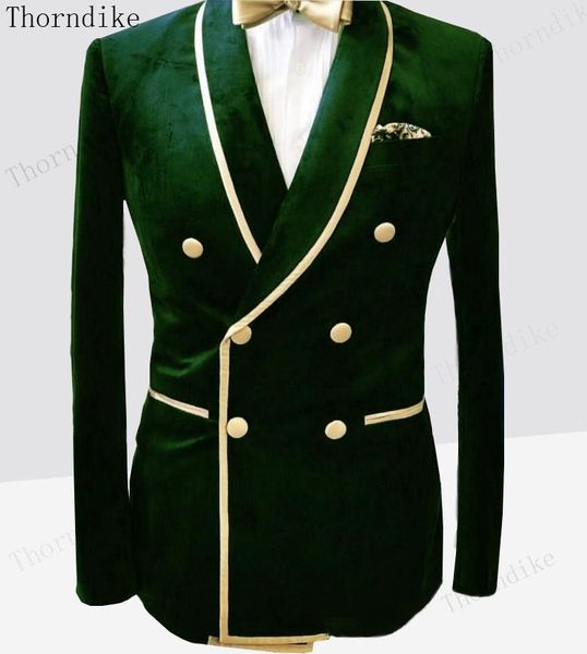 men's suits & blazers thorndike double-breasted shawl lapel green velvet wedding groom tuxedos men party blazer prom business just one, White;black
men's suits & blazers thorndike double-breasted shawl lapel green velvet wedding groom tuxedos men party blazer prom business just one, White;black