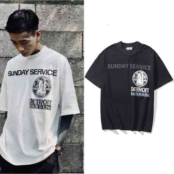 men's t-shirts west sunday service oversize tshirts men and women streetwear turtleneck loose cotton t-shirt short sleeve casual t, White;black
men's t-shirts west sunday service oversize tshirts men and women streetwear turtleneck loose cotton t-shirt short sleeve casual t, White;black