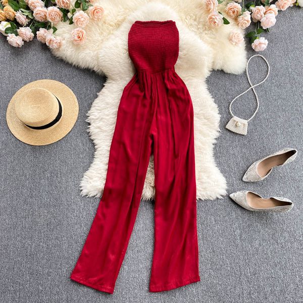 strapless romper women slash neck off shoulder high waist wide leg red/white/brown jumpsuits female summer playsuits 210426, Black;white
strapless romper women slash neck off shoulder high waist wide leg red/white/brown jumpsuits female summer playsuits 210426, Black;white