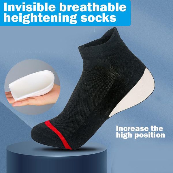 silicone invisible inner height insoles lifting increase socks outdoor foot protection pad men women heel cushion sports, Black
silicone invisible inner height insoles lifting increase socks outdoor foot protection pad men women heel cushion sports, Black